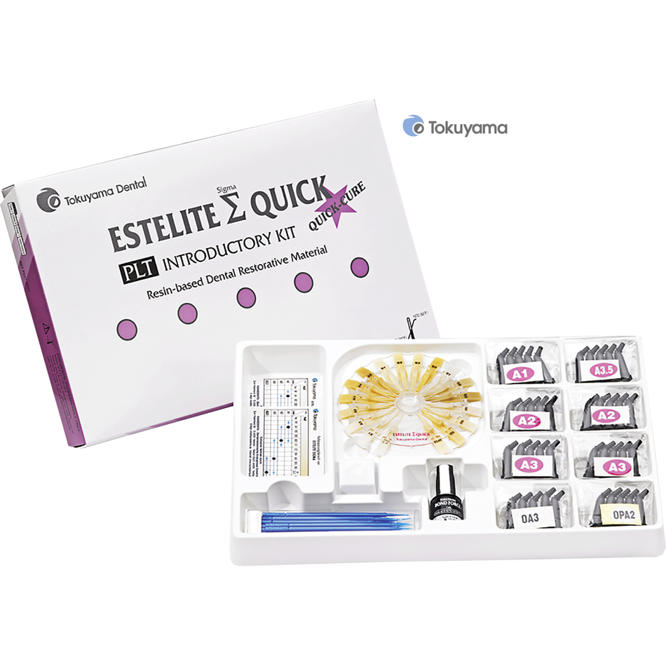 Estelite Sigma Quick Caps combination pack, 40 x 200 mg sub-microfiller composite, 1 ml Bond Force II adhesive + accessories