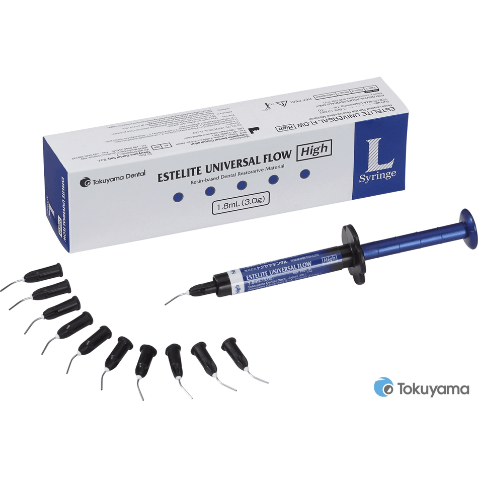 Estelite Universal Flow High OPAK A3, sub-micro filler, high flowability, 3 g syringe including 10 application tips