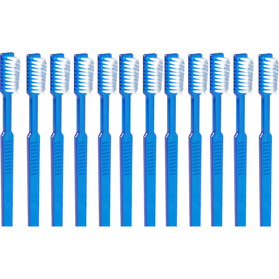 Disposable toothbrushes Color: BLUE, Ready-to-use disposable toothbrushes with integrated paste, pack of 100