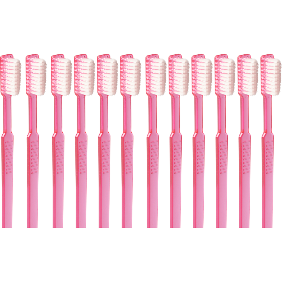 Disposable toothbrushes Color: PINK, Ready-to-use disposable toothbrushes with integrated paste. Pack of 100 pieces