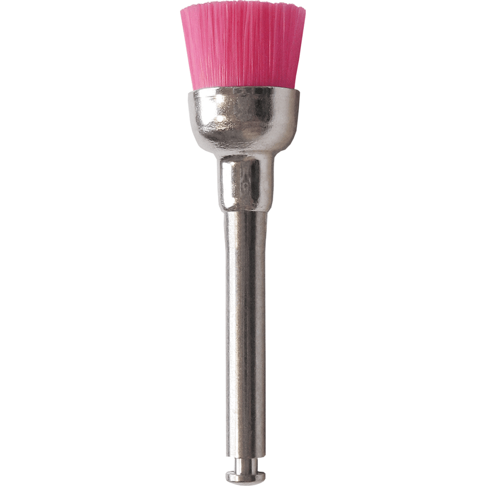 Nylon prophylaxis brushes cup, soft, pink, ? 7 mm, pack of 100 pieces