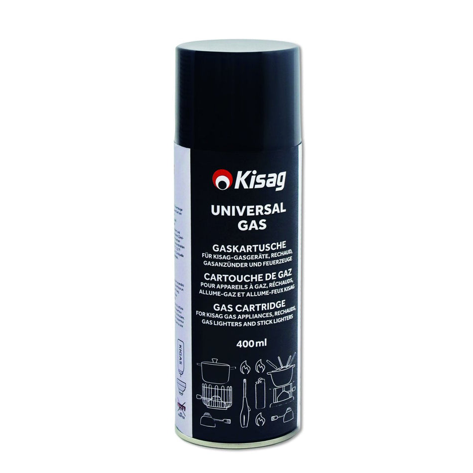 Kisag, refill gas for Kisag burners, 400 ml can