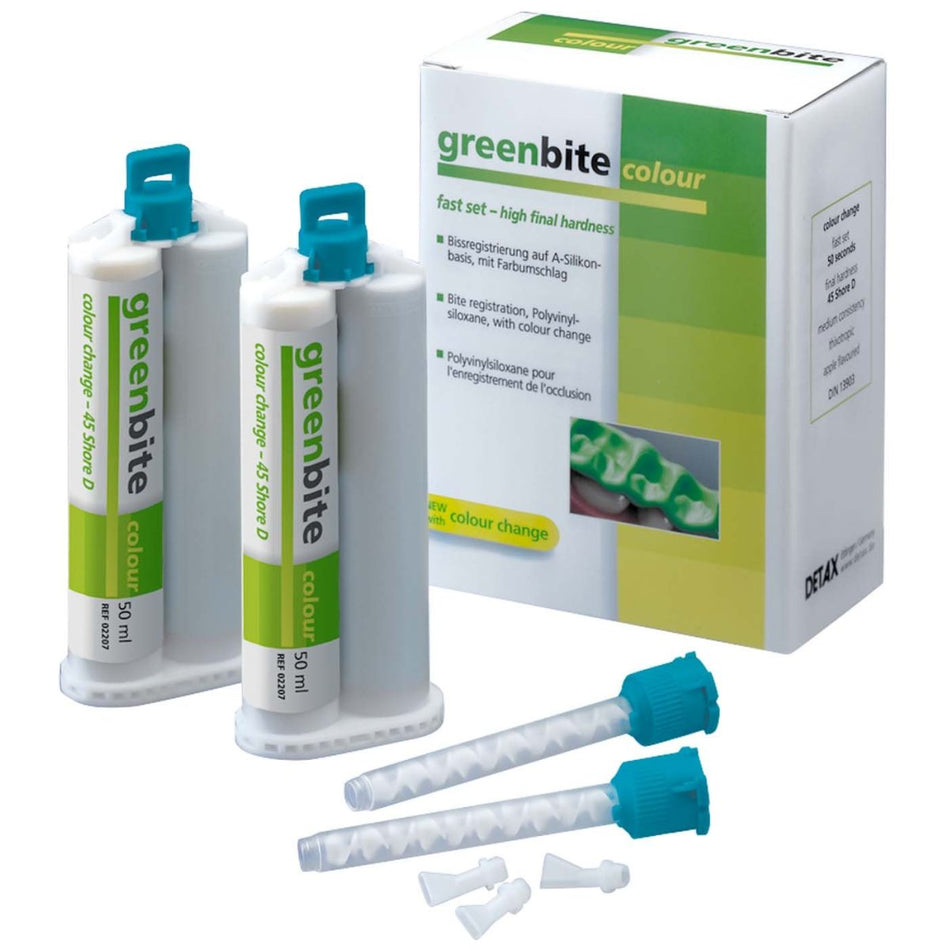 Greenbite Colour, bite registration material, set, 8 double cartridges of 50 ml each