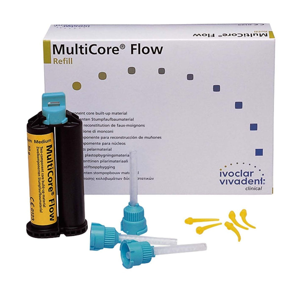 MultiCore Flow, core build-up composite, flowable, radiopaque, blue, set, double cartridge of 50 g each