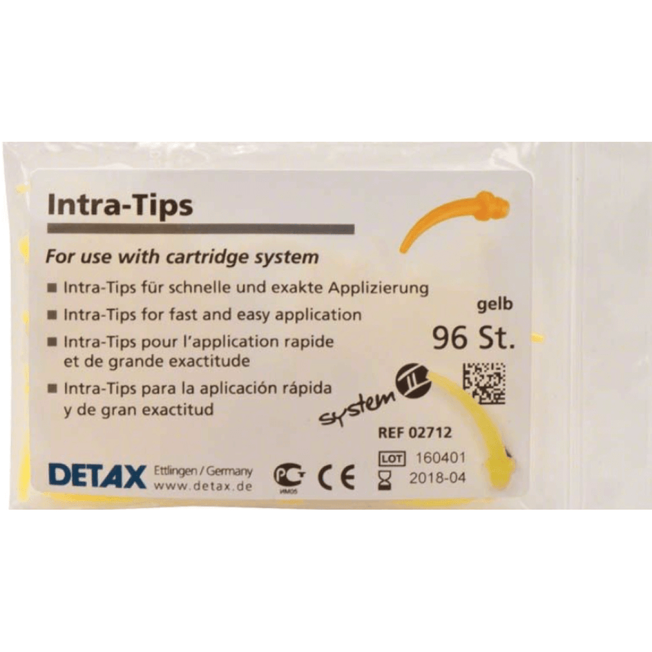 Intraoral Tips Automix 2 yellow, 1 pack of 96 intraoral tips