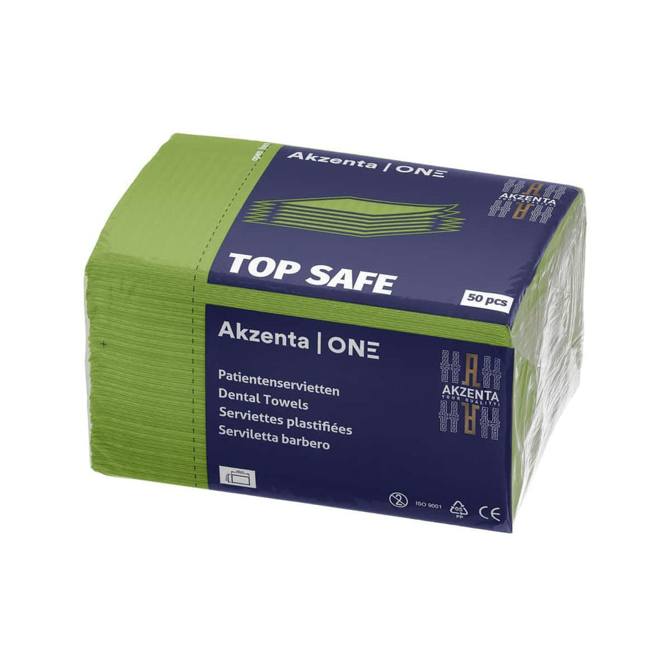 TOP SAFE patient napkins 2-ply, fresh green, 33 x 45 cm, 500 pieces