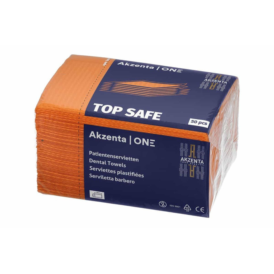 TOP SAFE patient napkins 2-ply, orange, 33 x 45 cm, 500 pieces