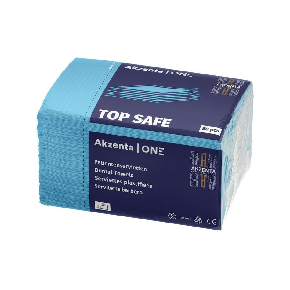 TOP SAFE patient napkins 2-ply, laguna blue, 33 x 45 cm, 500 pieces