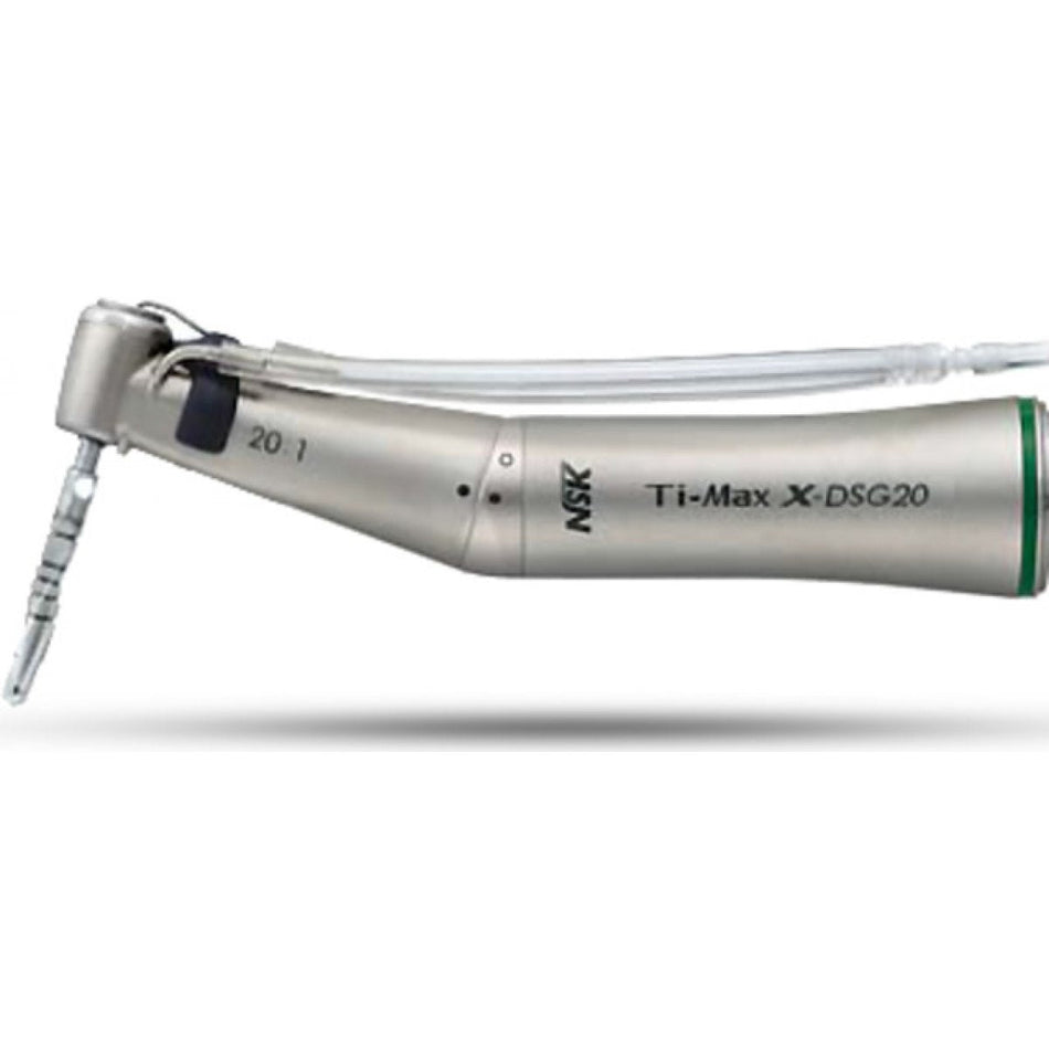 Ti-Max X-Series X-DSG20 surgical contra-angle handpiece - without light, 20:1 reduction - green - demountable