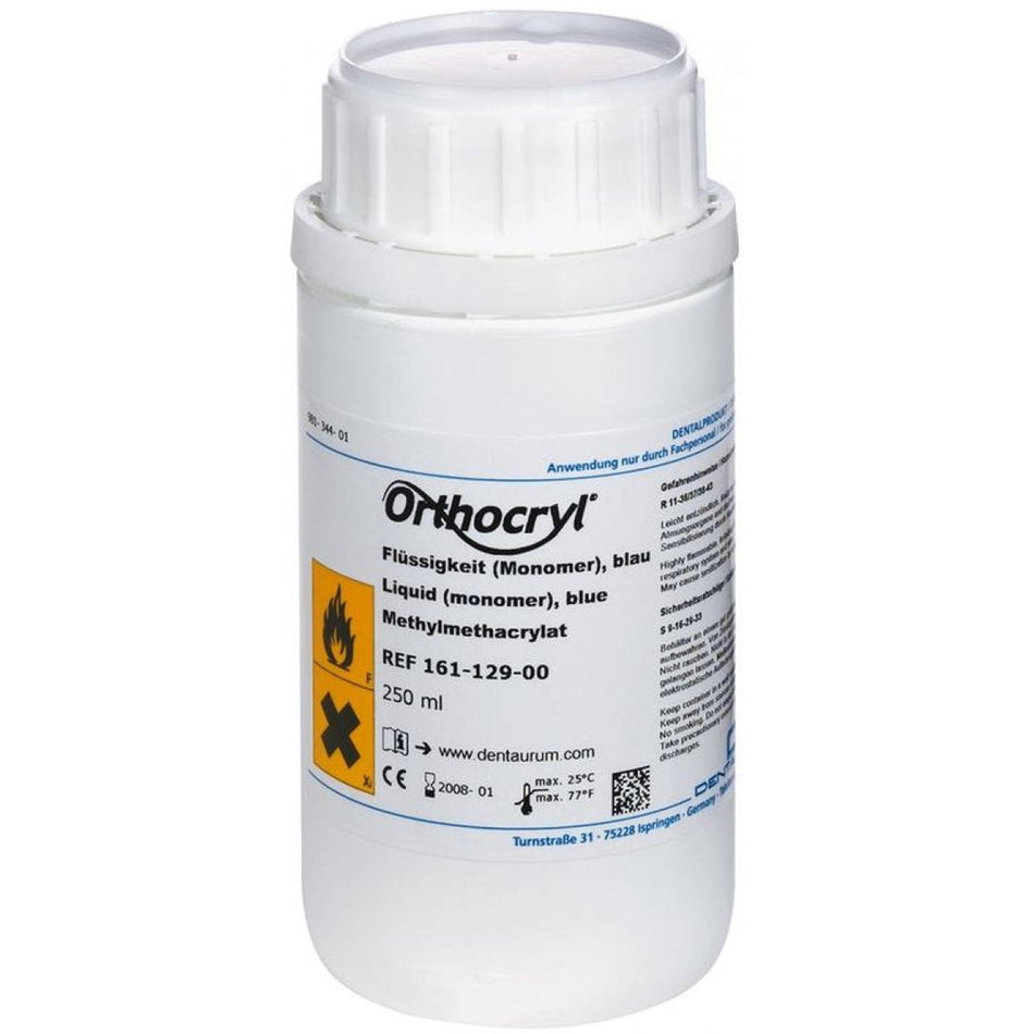 Orthocryl liquid, blue, 250 ml