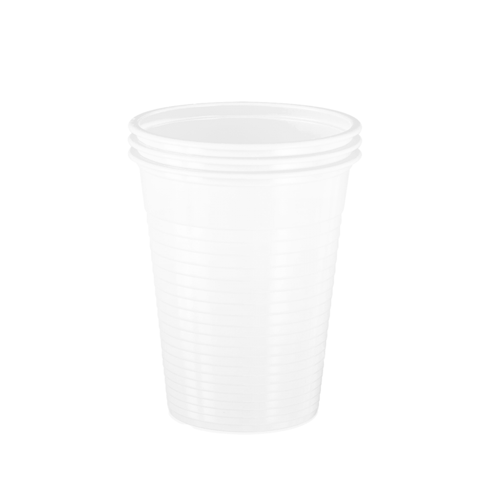 Wellsacup plastic disposable mouthwash cup, 3000 pieces, white, 180 ml