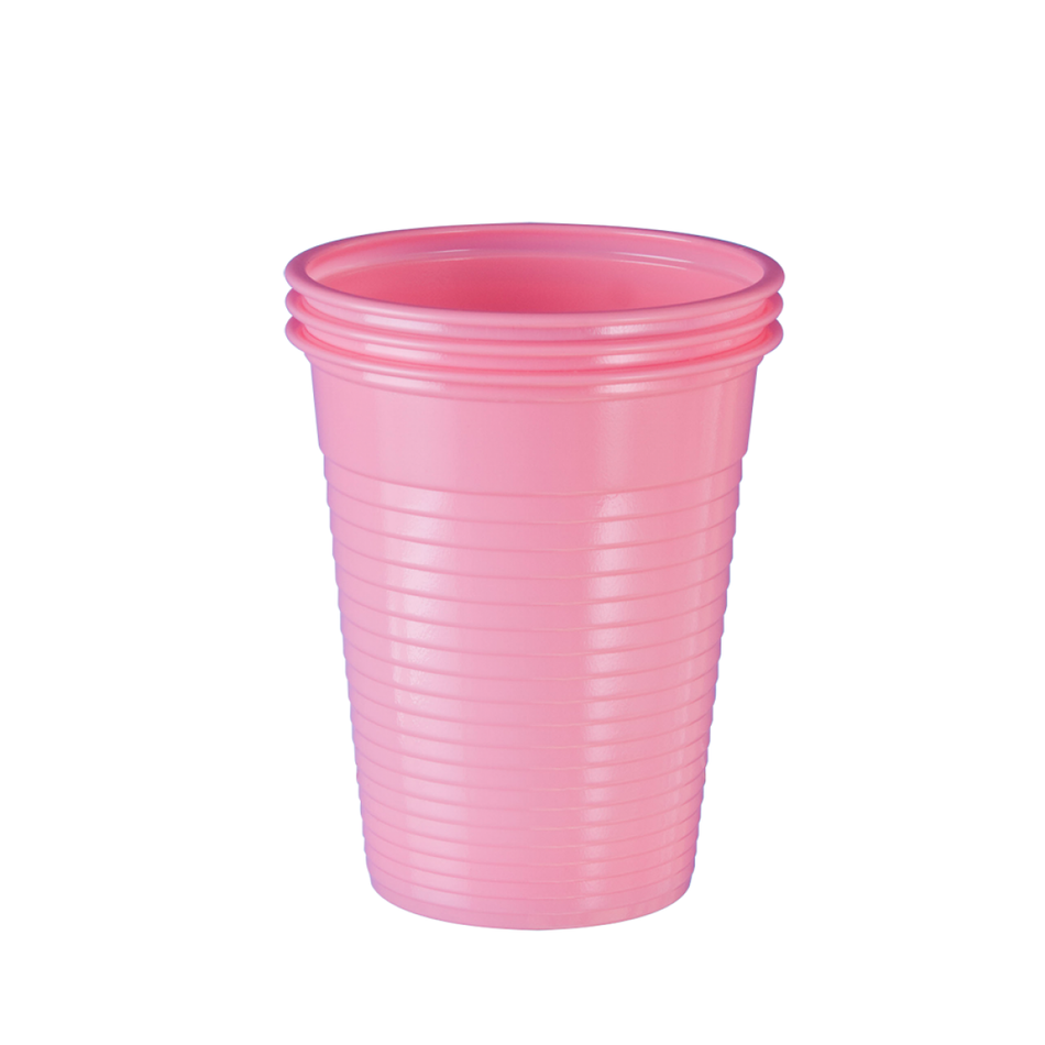 Wellsacup plastic disposable mouthwash cup, 3000 pieces, pink, 180 ml