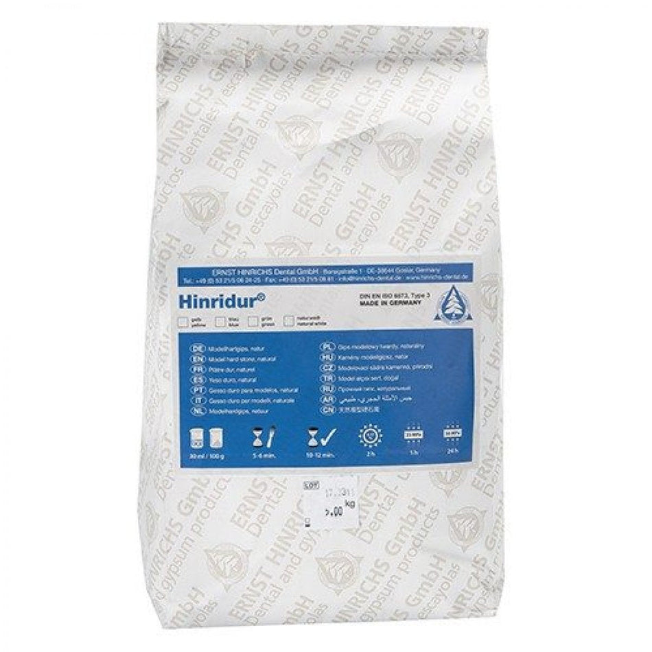 Hinridur - Model hard plaster type III natural white, 1 bucket of 10 kg