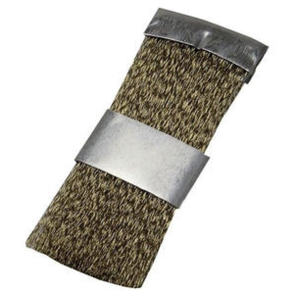 Drill cleaning brush brass, large 70 x 28mm