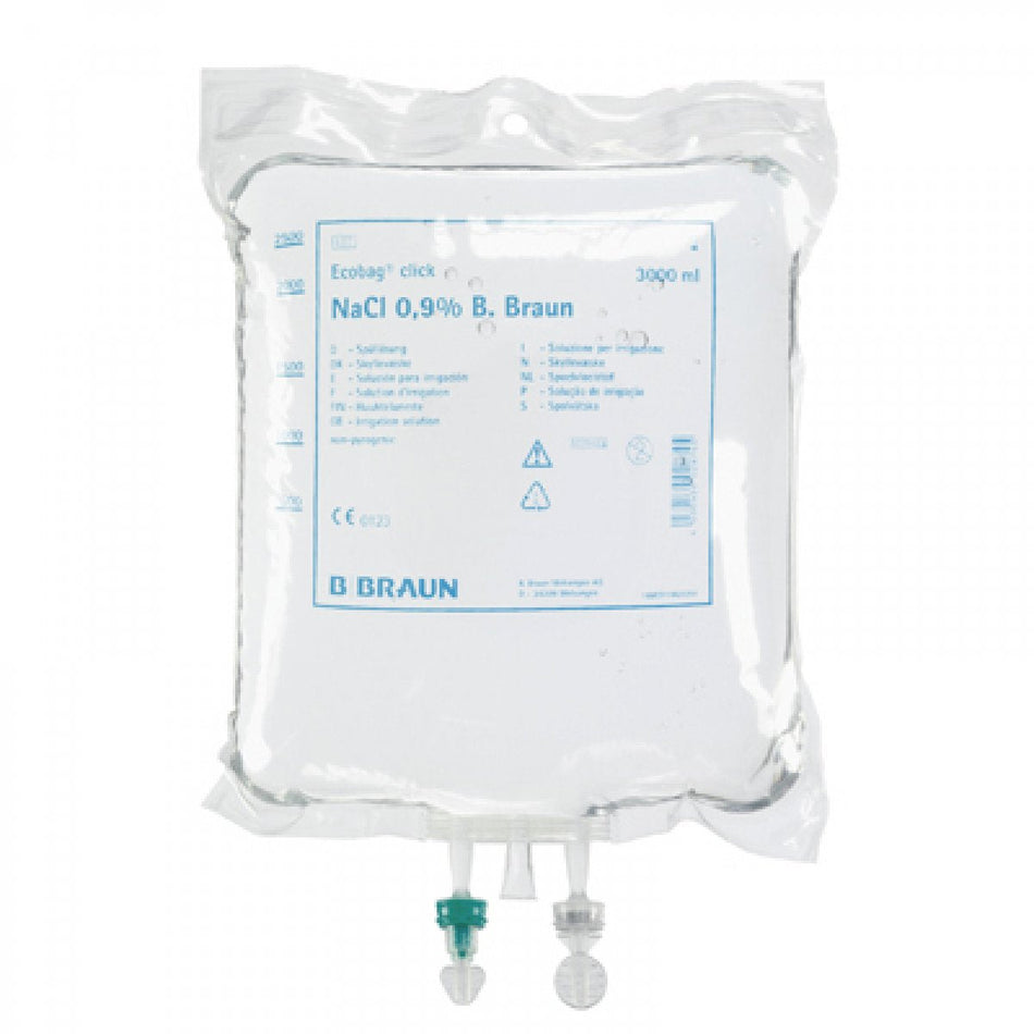 Rinsing solution NaCl 0.9%, Ecobag click, 4 x 3,000 ml