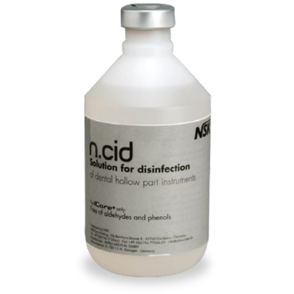 iCare+ n.cid disinfectant liquid, 6 bottles of 500 ml each