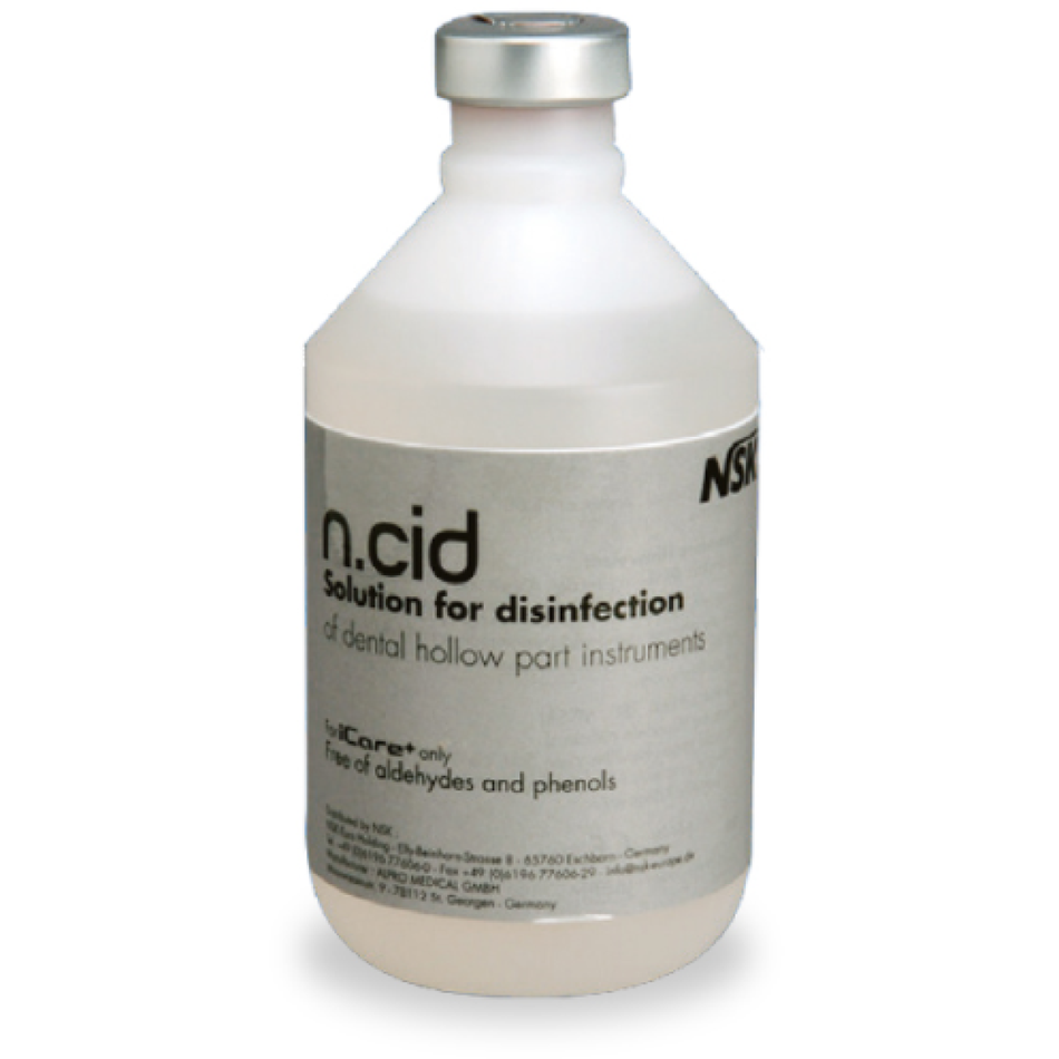 iCare+ n.cid disinfectant liquid, bottle of 500 ml