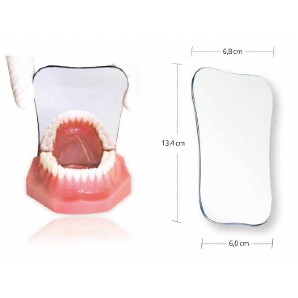 Chrome-coated photo mirror, occlusal long