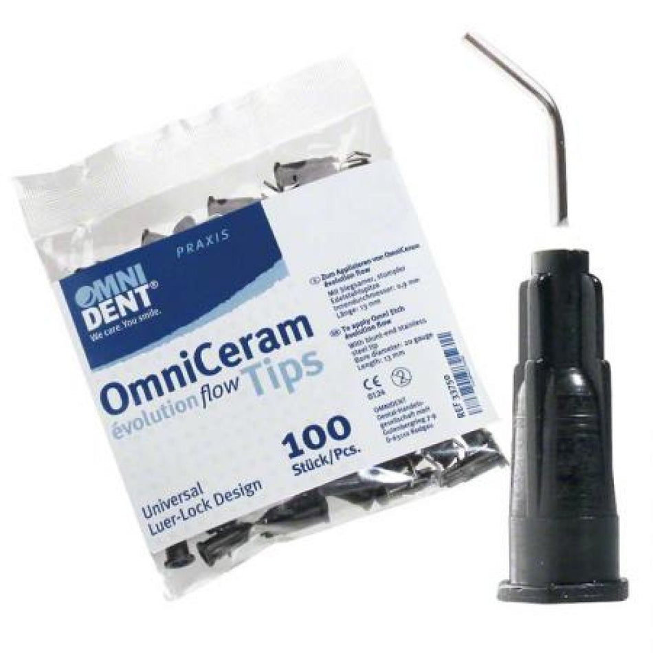 OmniCeram évolution flow Tips Pack of 100 pieces L 13 mm, inner Ø 0.9 mm, G20