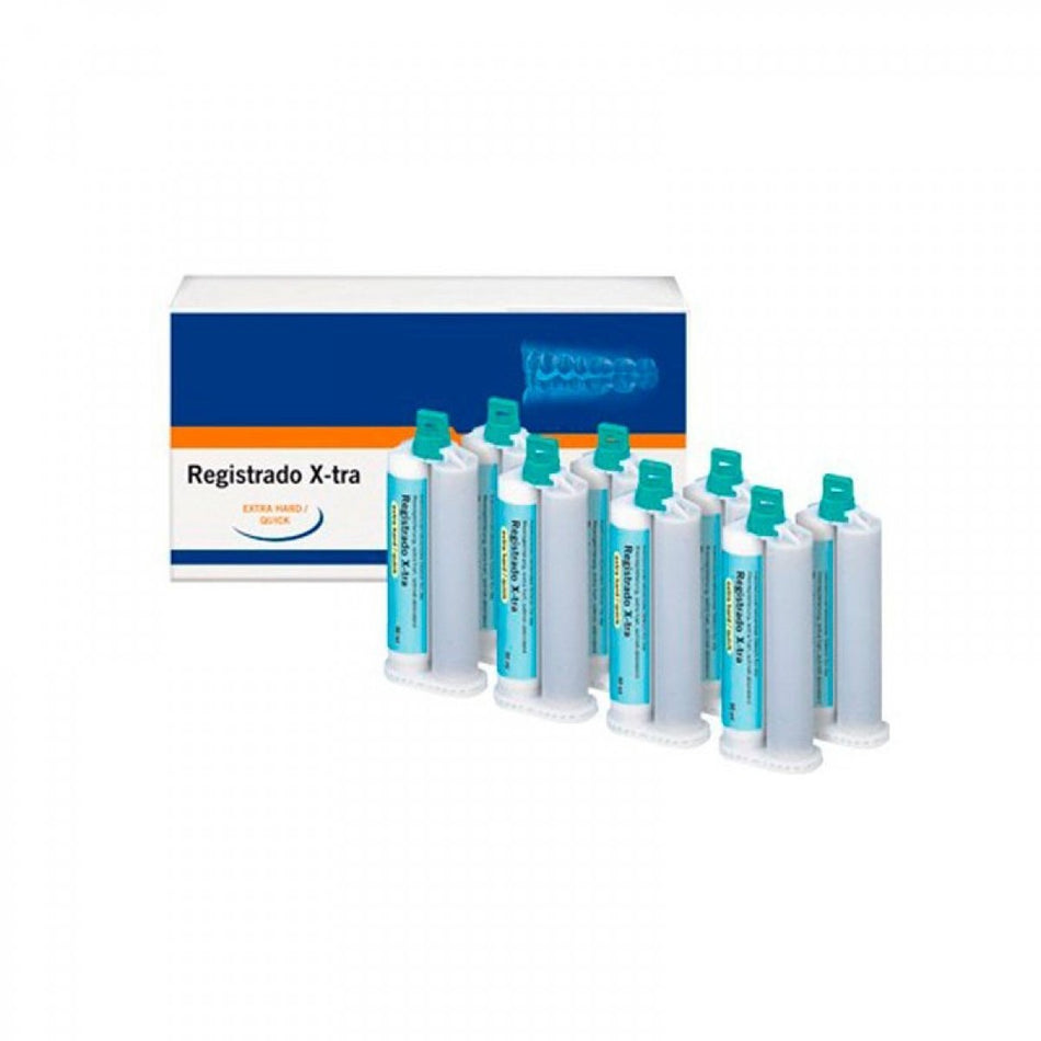 Registrado X-tra, bite registration material, 8 double cartridges of 50 ml each