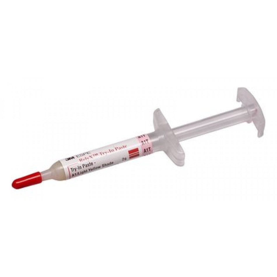 RelyX Veneer Cement Try-In Paste Syringe A1 light yellow, pack of 2 g