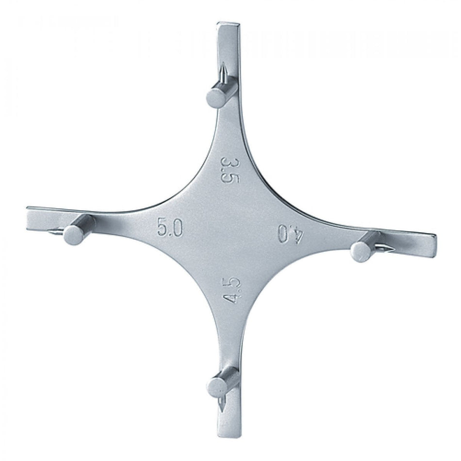 Bracket marking cross, with metal tips, 1 piece