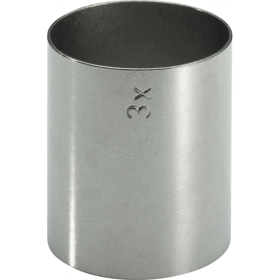 Stainless steel muffle ring, size 3, ø 48 mm, height 55 mm, 1 piece