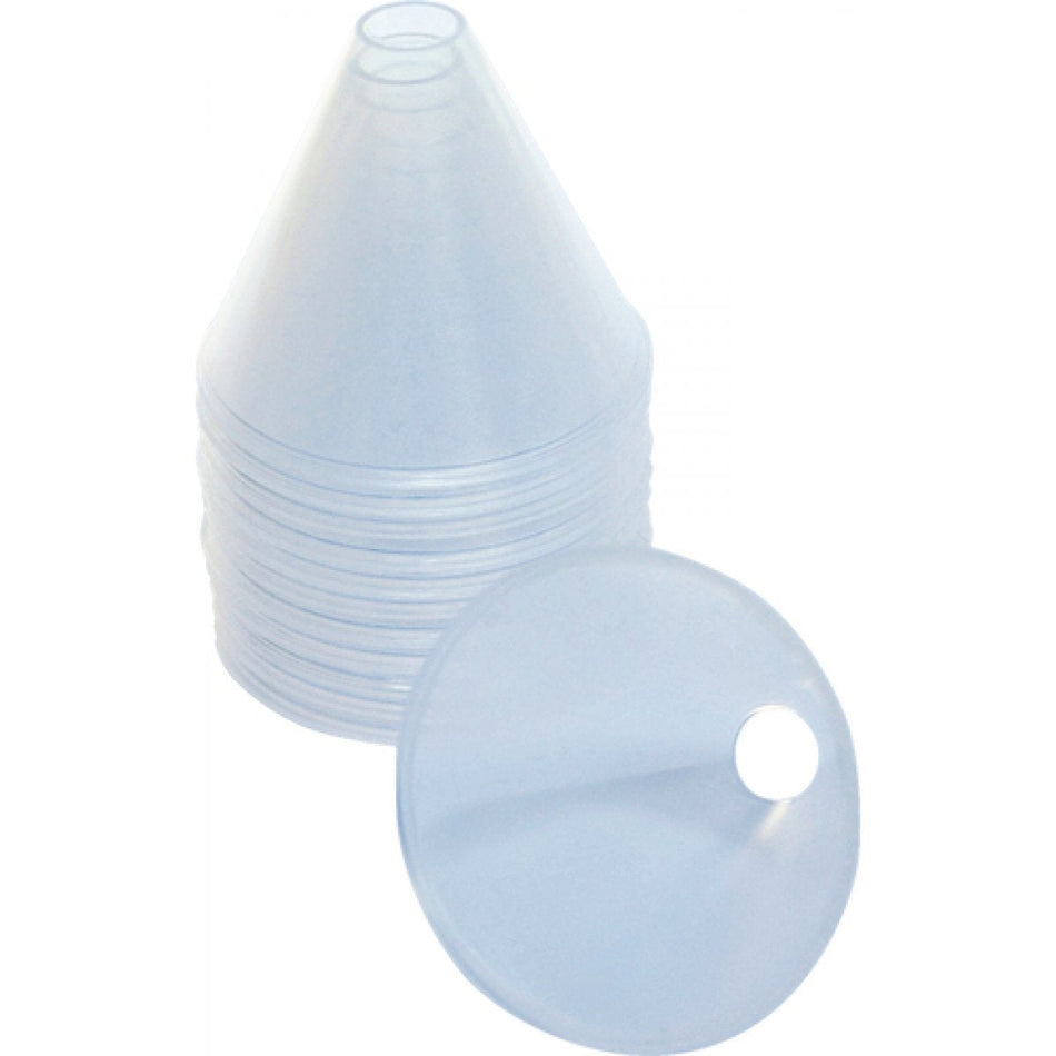 Plastic casting funnels, 100 pieces