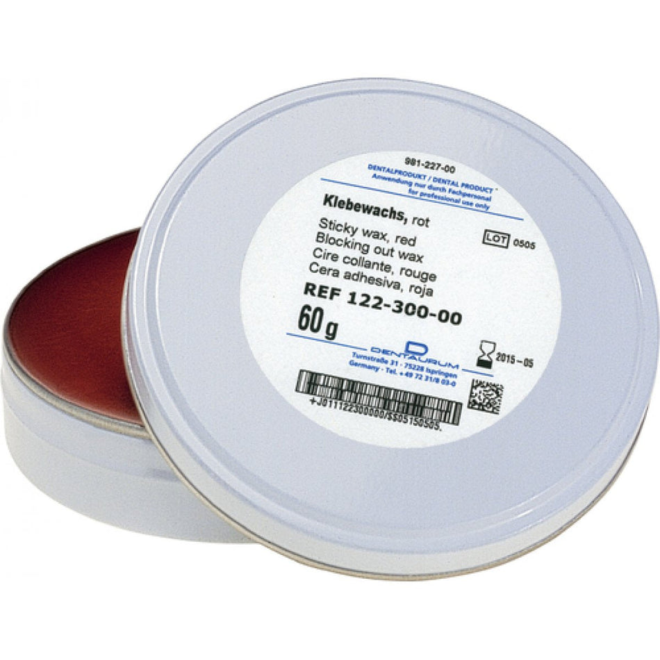 Adhesive wax, red, 60 g