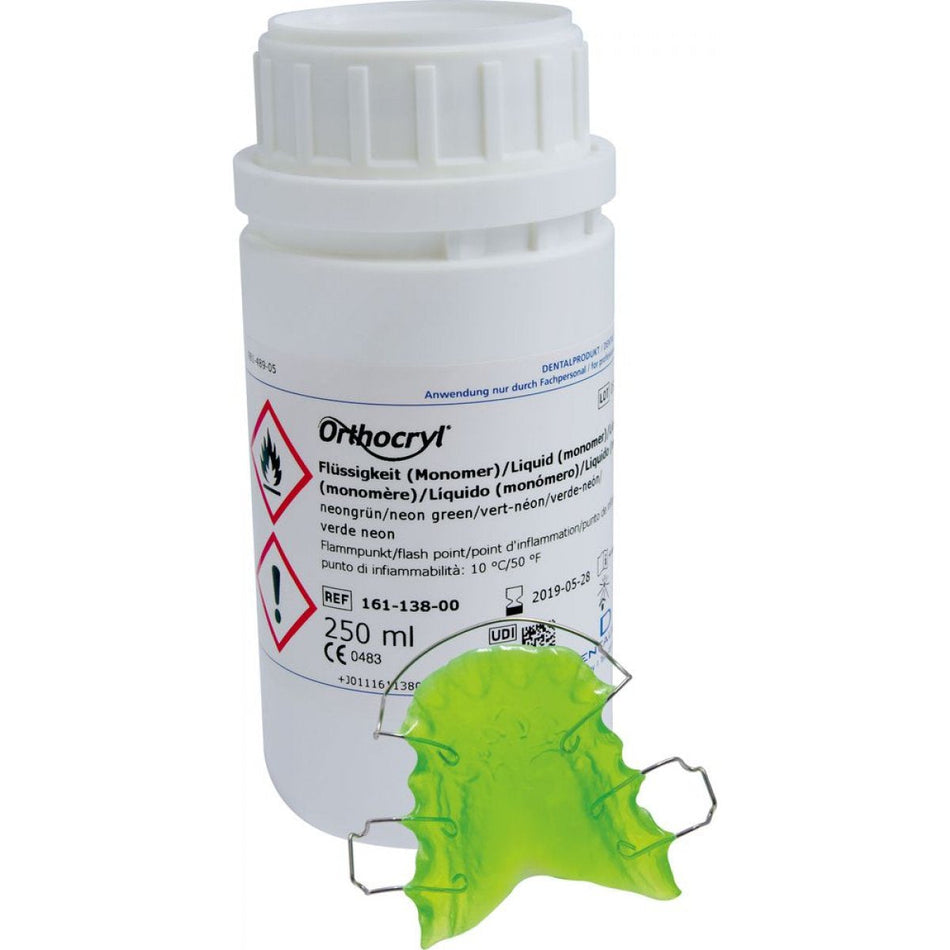 Orthocryl liquid, neon green, 250 ml