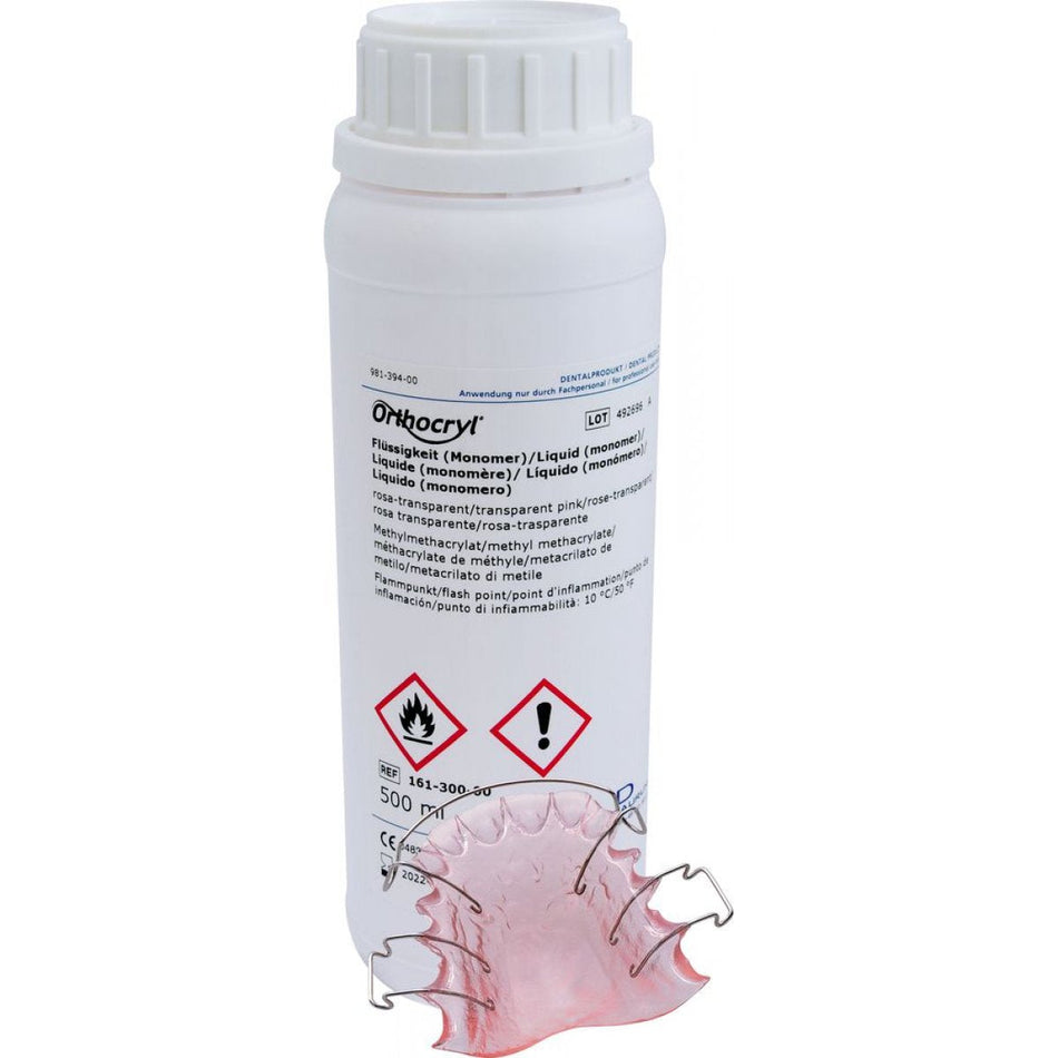 Orthocryl liquid, pink-transparent, 500 cm²