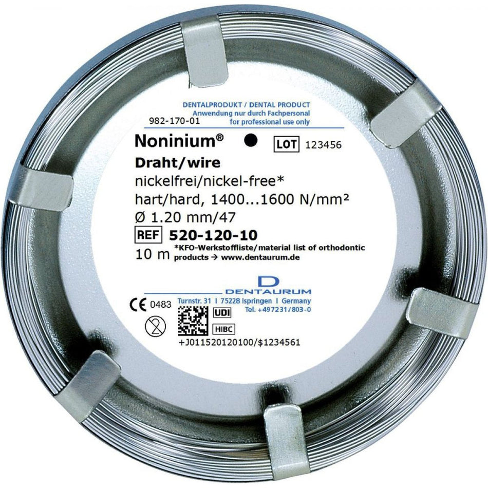 Noninium coil wire, round, hard, ø 1.20 mm / 47, 1 roll