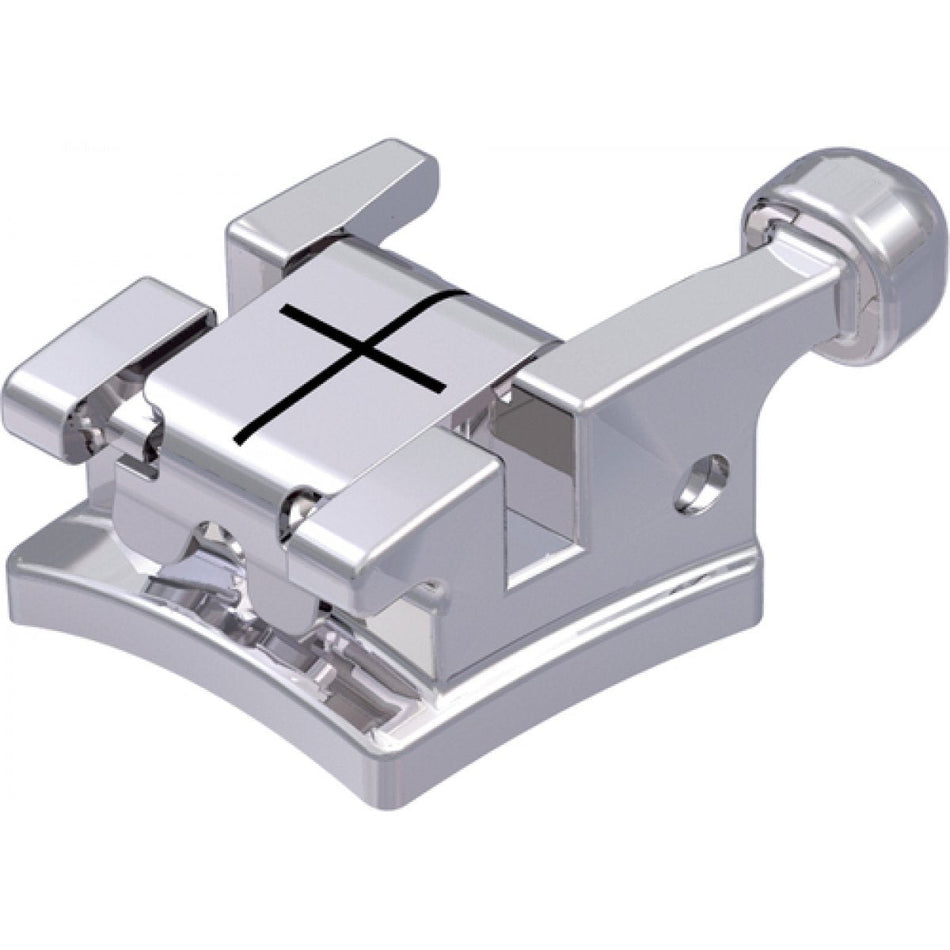 discovery sl self-ligating metal bracket with hook, -2° torque, +13° angulation, for tooth 23, Roth 18, 1 piece