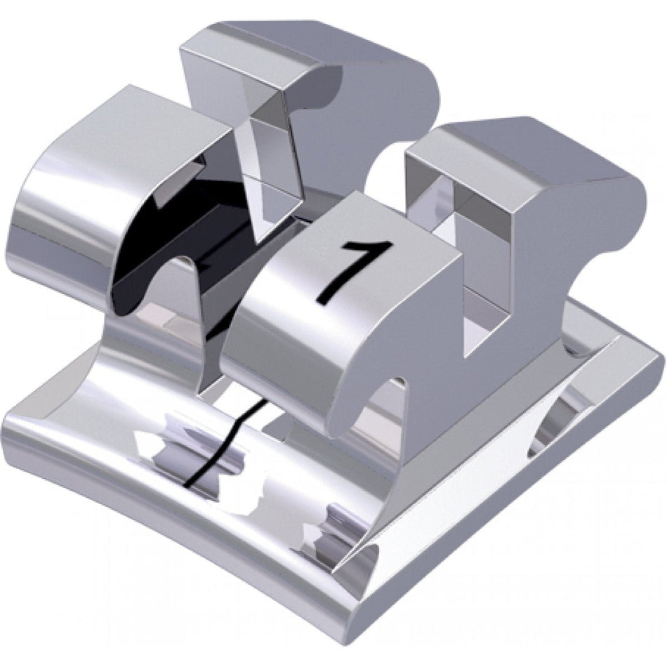 equilibrium 2 metal bracket, -6° torque, 0° angulation for tooth 31, McLaughlin-Bennett-Trevisi** 22, 10 pieces