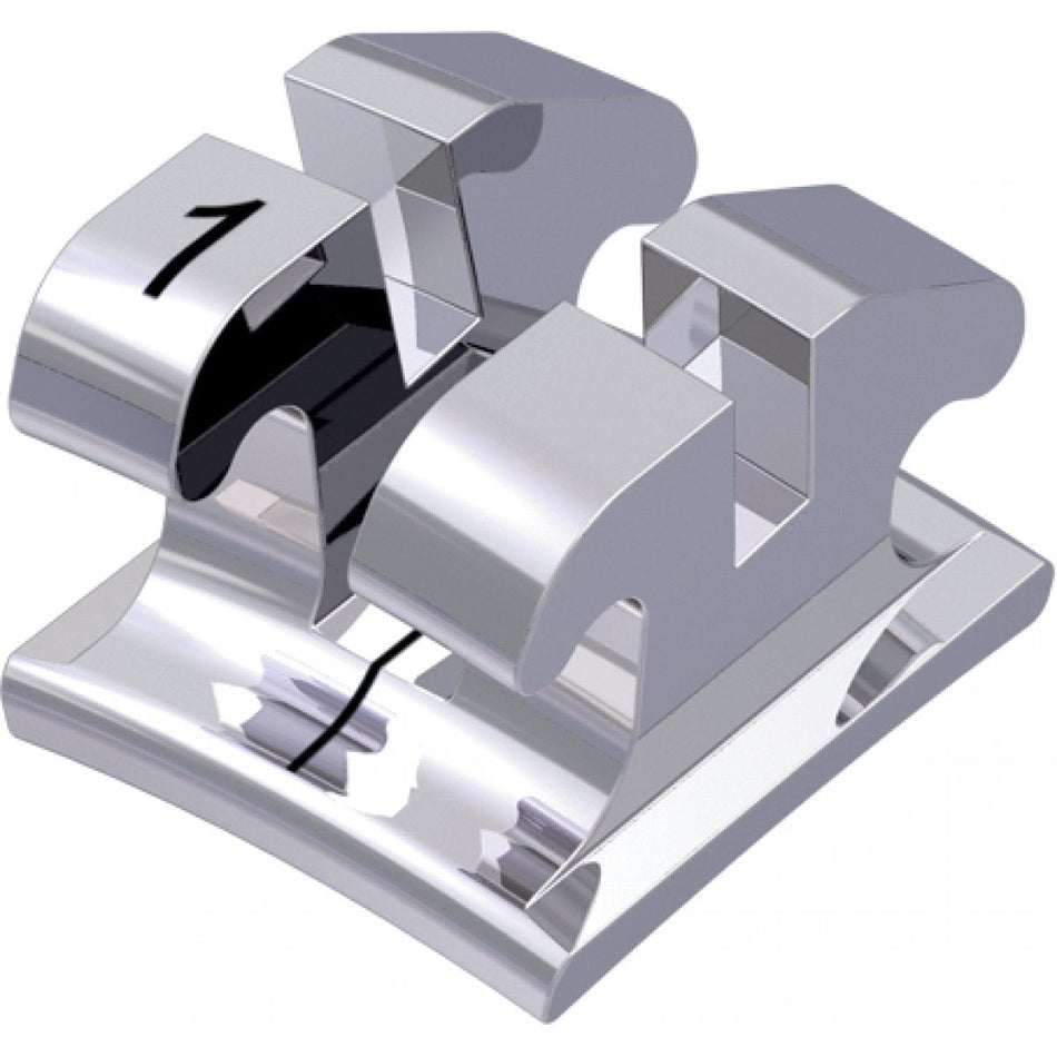 equilibrium 2 metal bracket, -6° torque, 0° angulation for tooth 41, McLaughlin-Bennett-Trevisi** 22, 10 pieces