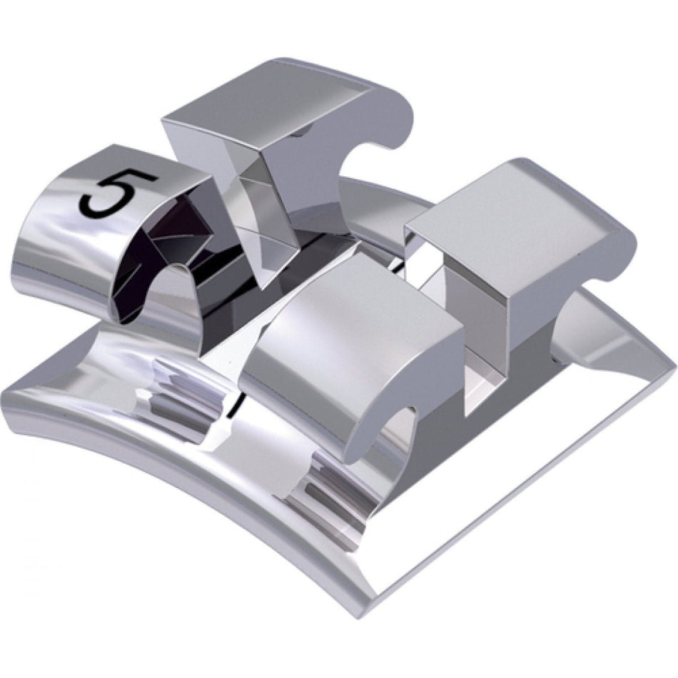 equilibrium 2 metal bracket, -17° torque, +2° angulation for tooth 45, McLaughlin-Bennett-Trevisi** 22, 10 pieces