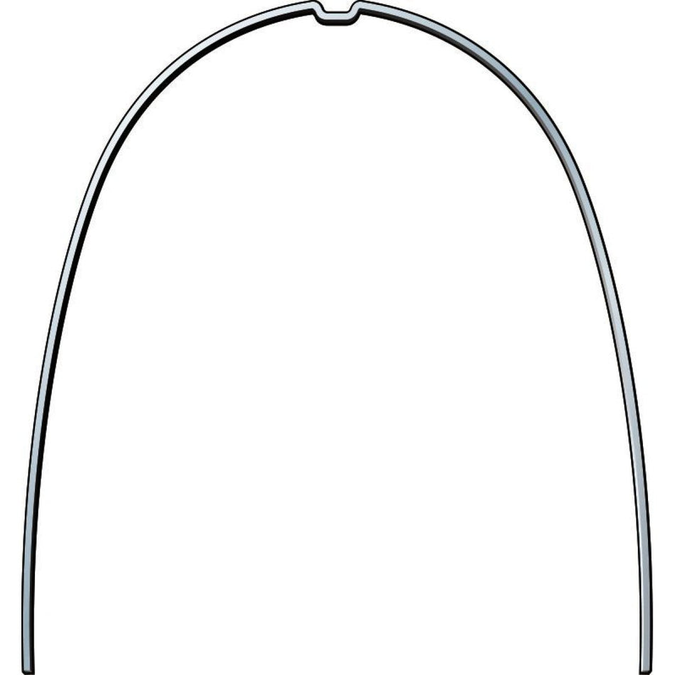 rematitan LITE ideal arch, square, with dimple OK, 0.43 x 0.64 mm / 17 x 25, 10 pieces