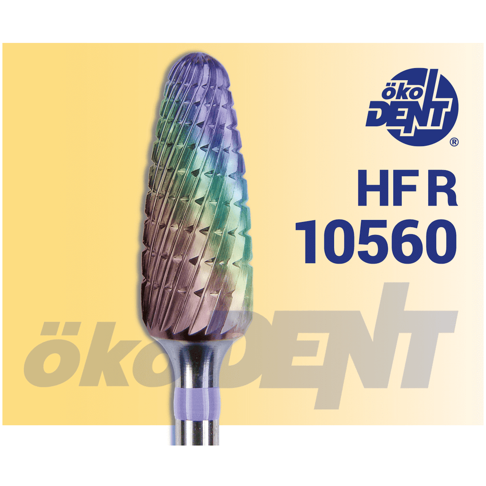 HM milling cutter spiral carbide at-C coating "Rainbow" HF R 10560, 1 piece in blister