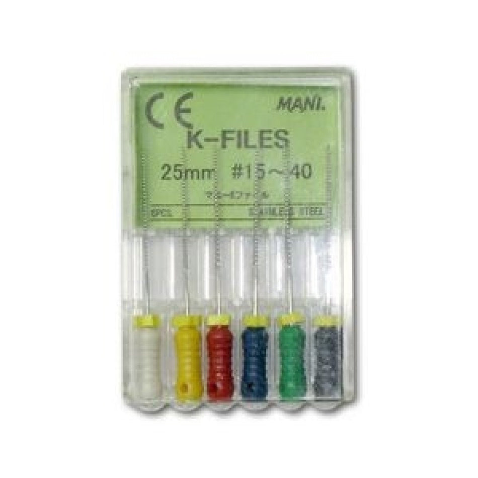 Mani, K files, 21mm, size 08, 6 pieces