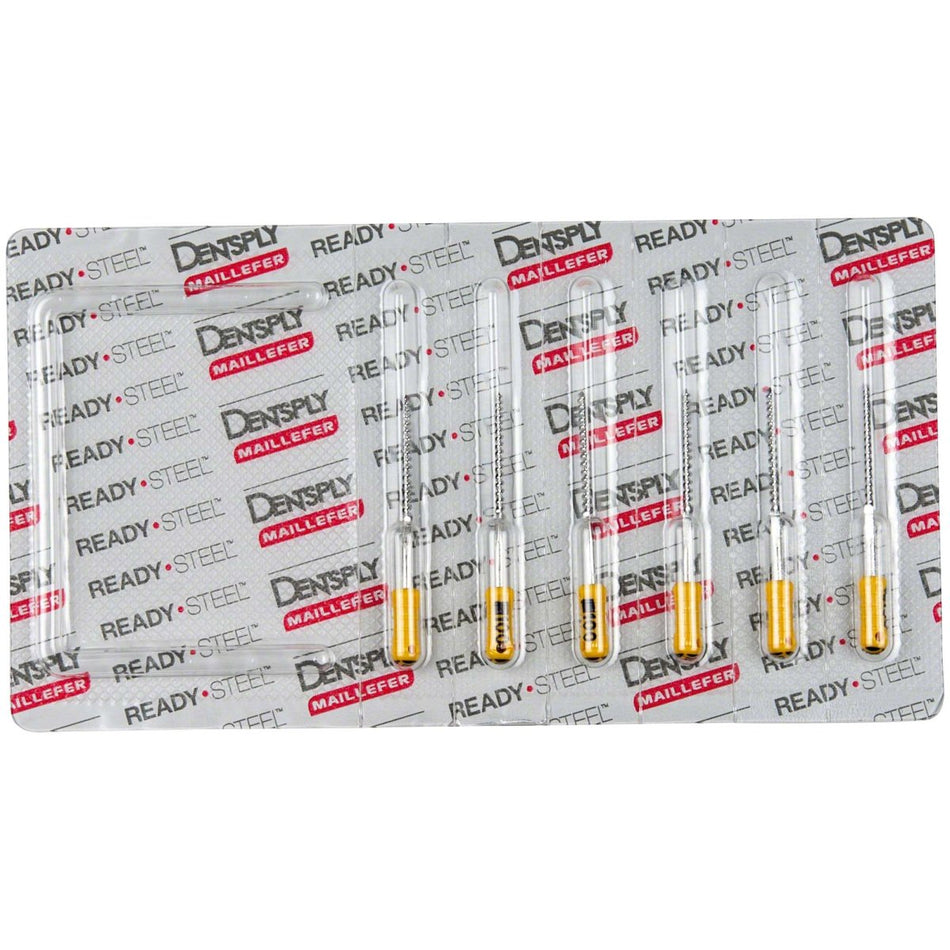 K-files Colorinox, 25 mm, yellow, ISO 100, pack of 6 pieces