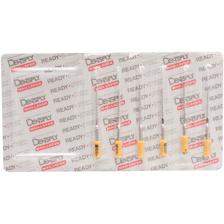 K-files Colorinox, 28 mm, yellow, ISO 100, pack of 6 pieces