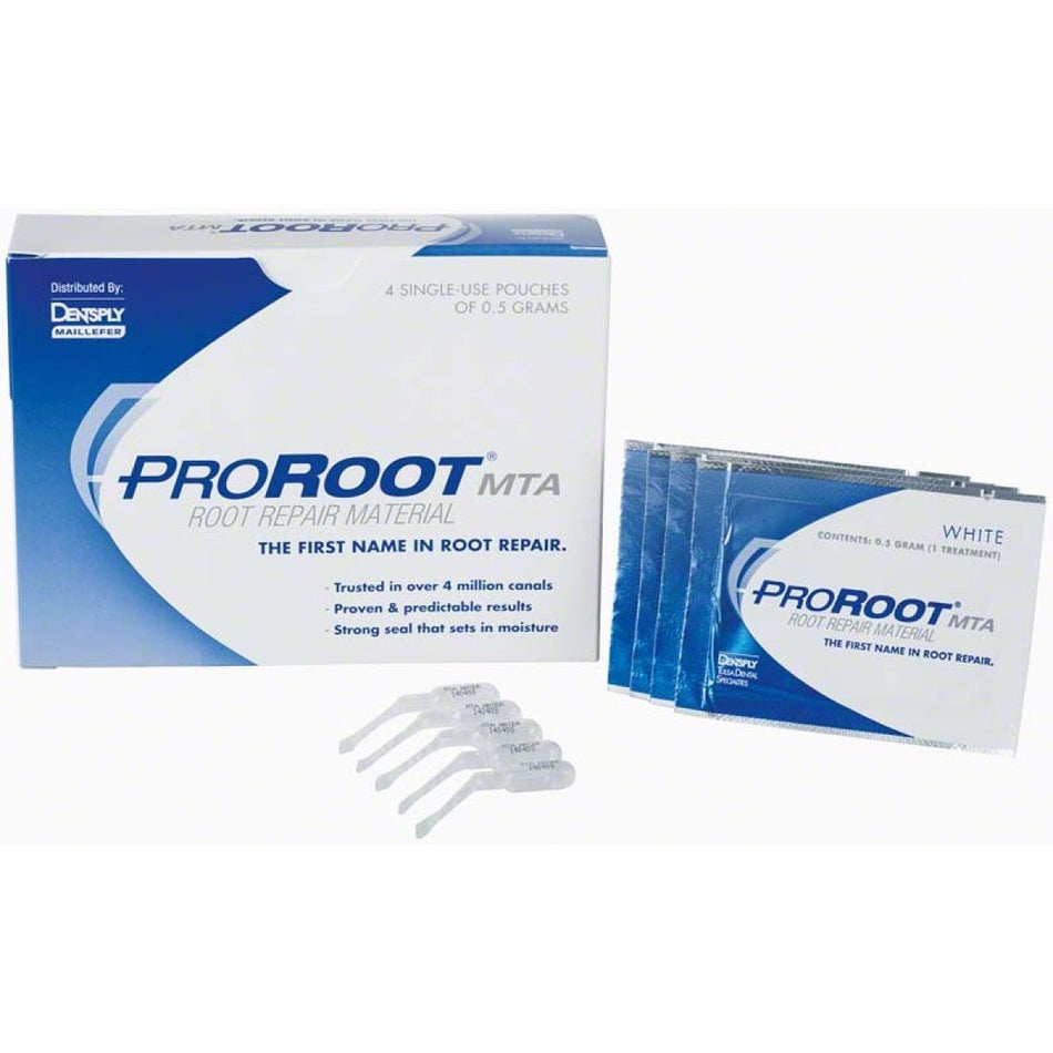 ProRoot MTA, root canal filling material, 4 packs of 0.5 g each