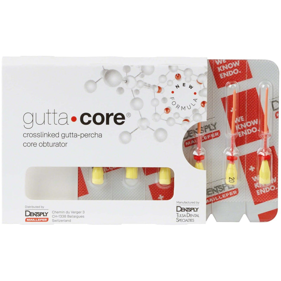 GuttaCore Obturator, ISO 020, yellow, blister of 6 pieces