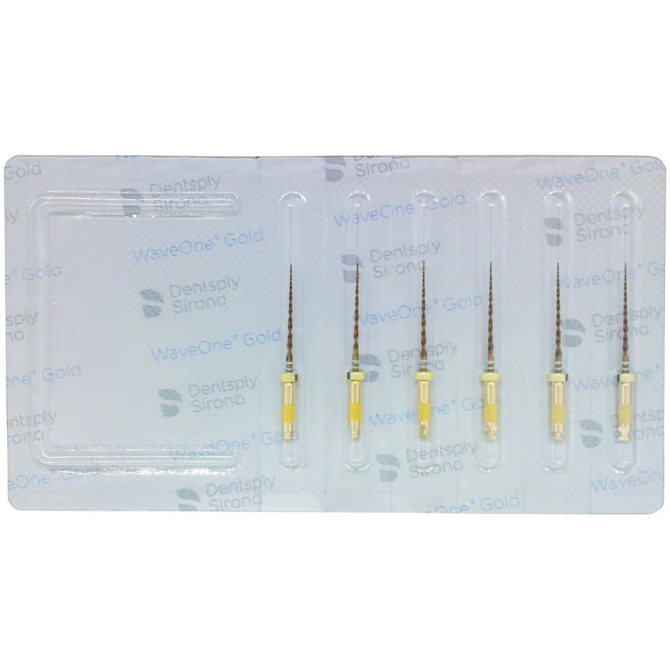 WaveOne Gold, files small, 21 mm, ISO 020, Taper.07, yellow, blister of 6 pieces