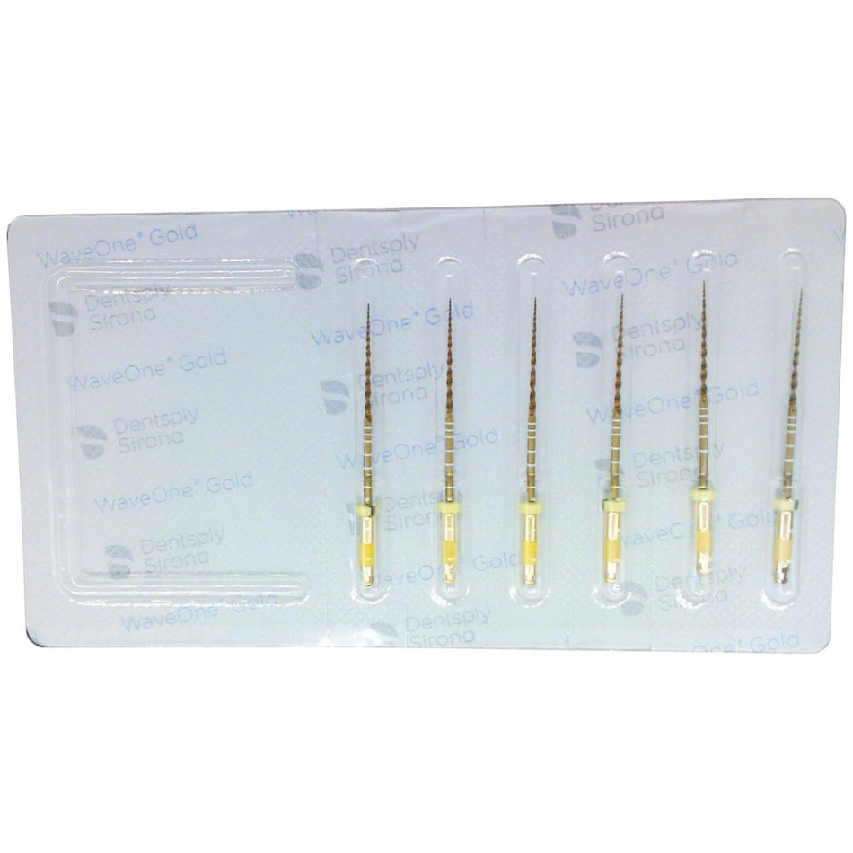 WaveOne Gold, files small, 31 mm, ISO 020, Taper.07, yellow, blister of 6 pieces