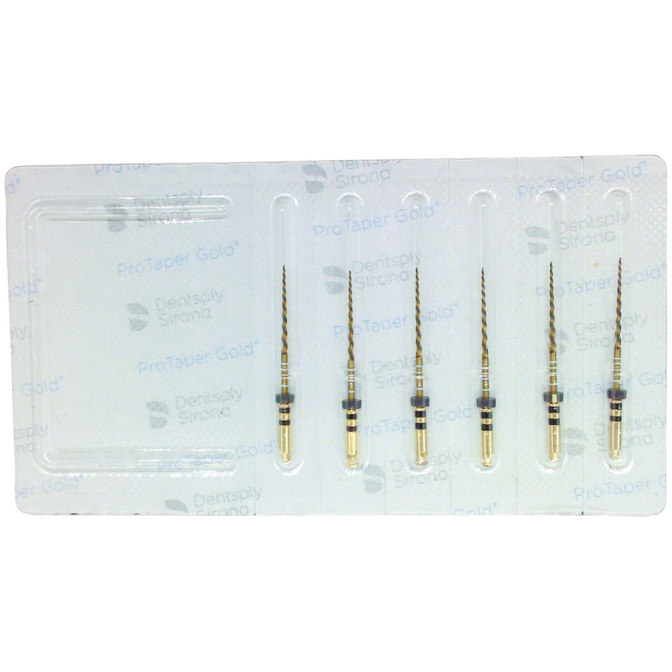 ProTaper Gold, finishing files, size F4, 25 mm, blister of 6 pieces