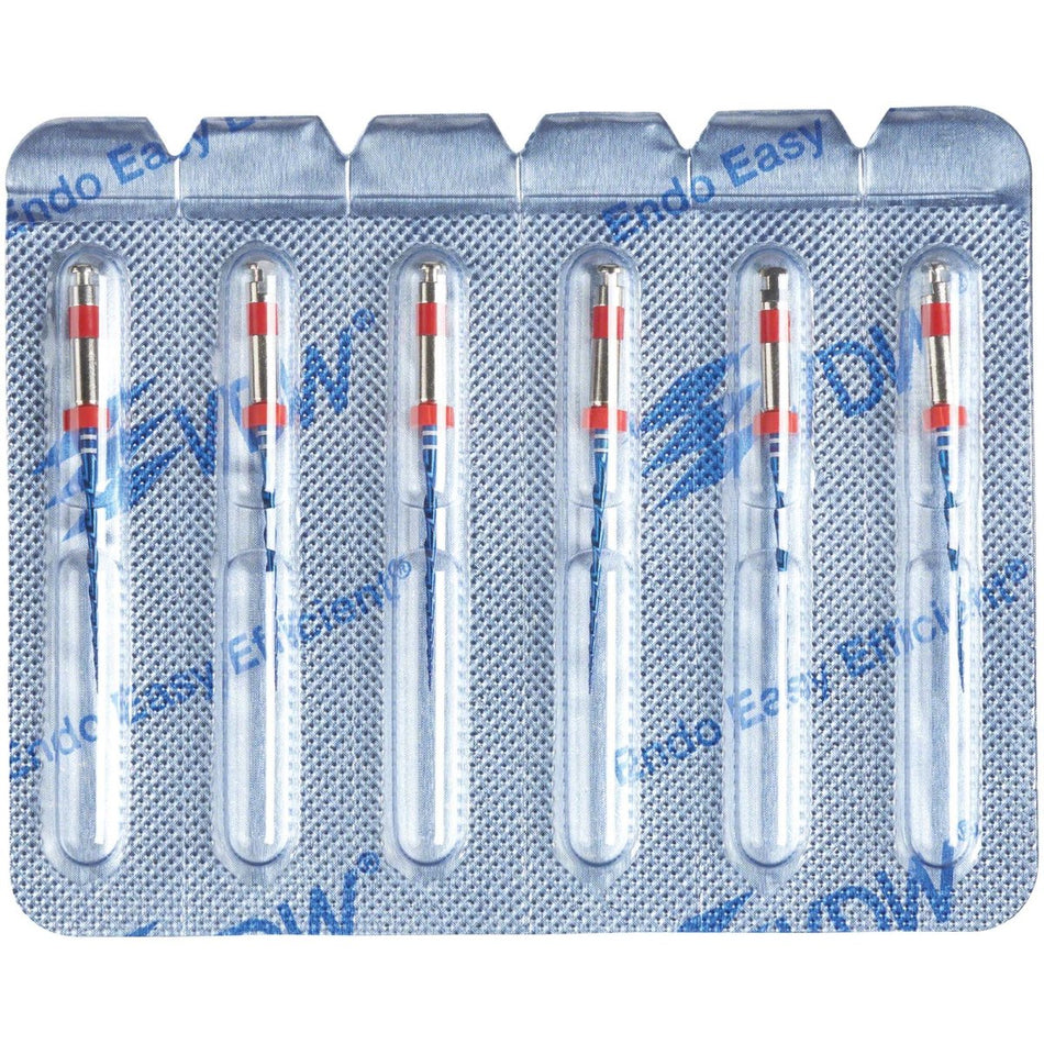 Reciproc blue files, 21 mm, ISO R25, red, blister of 6 pieces