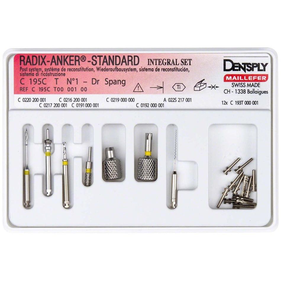 Radix anchor standard, size. 1, set, pack of 12 pieces