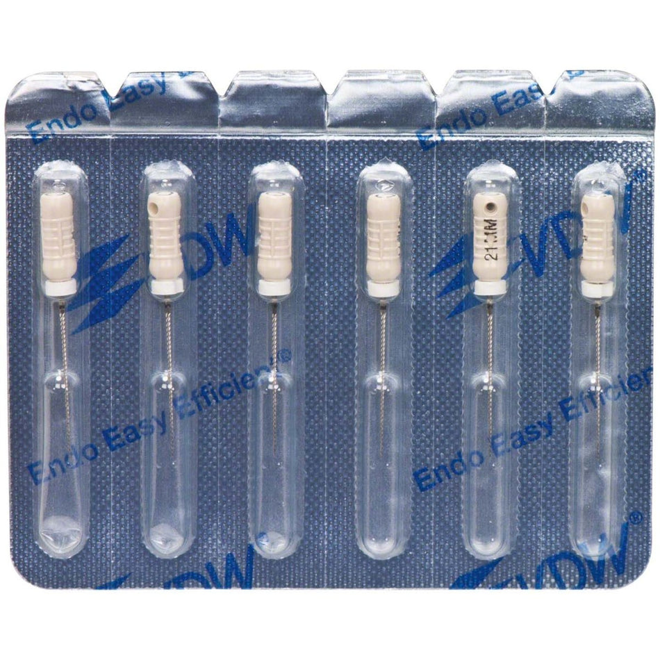 Sterile C-Pilot files, 21 mm, ISO 015, white, blister of 6 pieces