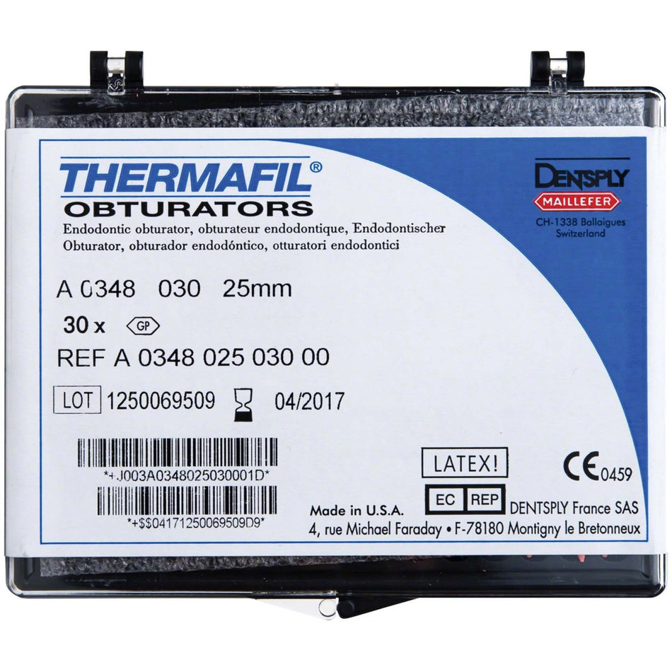 Thermafil obturators, 25 mm, ISO 030, pack of 30 pieces